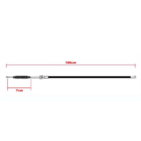 CABLE EMBRAGUE 106cm / Libre: 7cm FUNDA METALICA