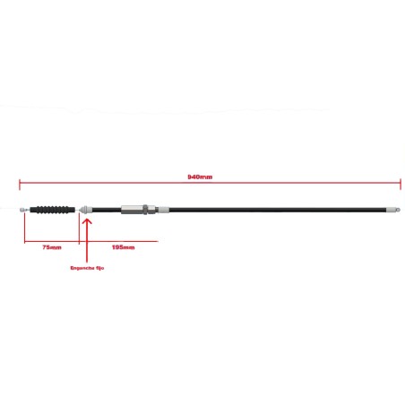 CABLE EMBRAGUE 94cm / Libre: 7,5cm Motor Leva Frontal